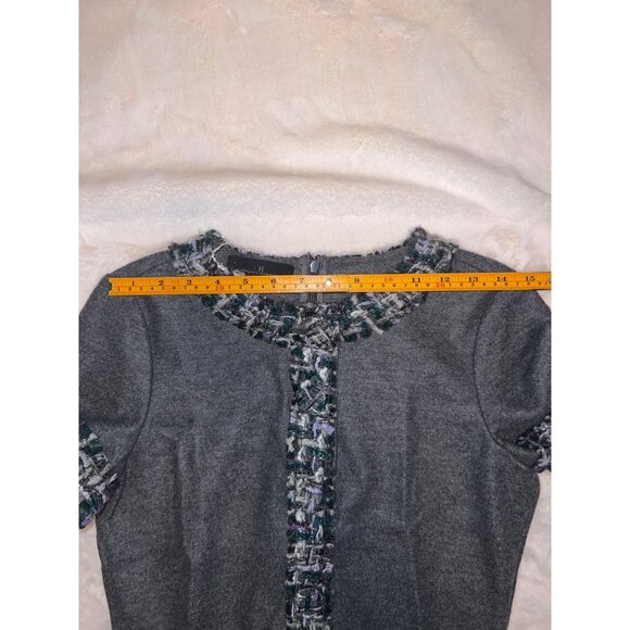 Carolina Herrera Wool Blend Tweed & Knit Dress Size 4 – Classic & Elegant - Picture 11 of 15